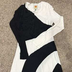 FARM Rio Shoulder Cutout Long Sleeve Dress-Size L